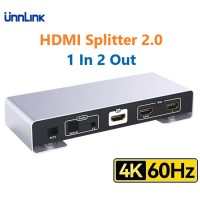 Bộ Chia HDMI 2.0 1 vào 2 ra 4K@60Hz Unnlink A0740 chính hãng